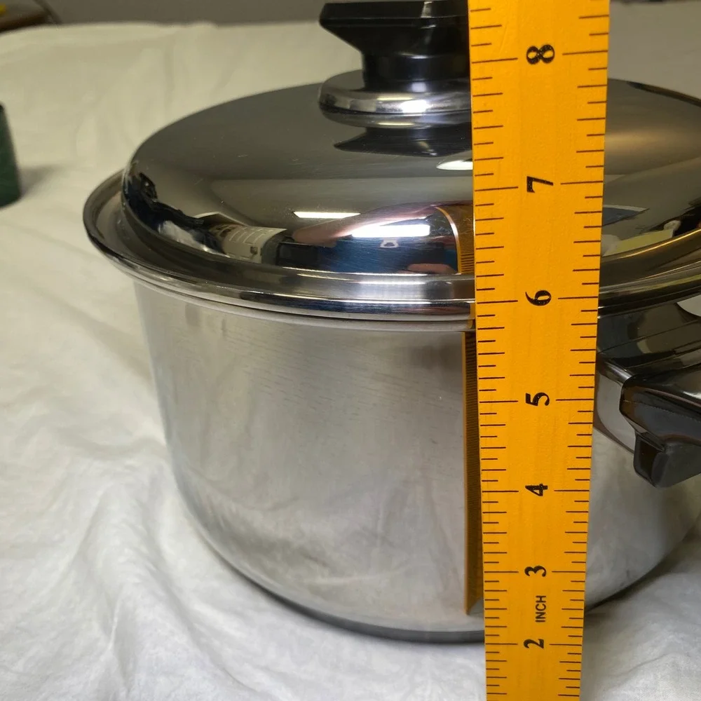Health Craft 360 Cookware 4 Qt Stock Pot T304 Stainless Waterless Greaseless 10